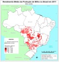 Rendimento médio da produção de milho no Brasil em 2011